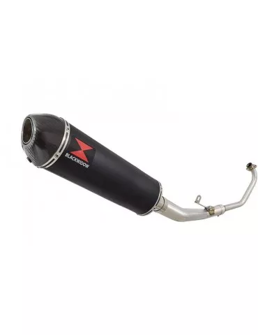 CBR 125 CBR125R 2011 - 2017 Diamètre XI Ligne complète & Silencieux Ovale Noir En Inox + En Carbone Tip 400mm