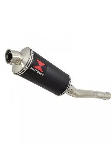 CBR250R MC41 2011-2014 Tube de raccord & Silencieux Ovale Noir En Inox 300mm