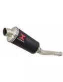 CBR250R MC41 2011-2014 Tube de raccord & Silencieux Ovale Noir En Inox 300mm
