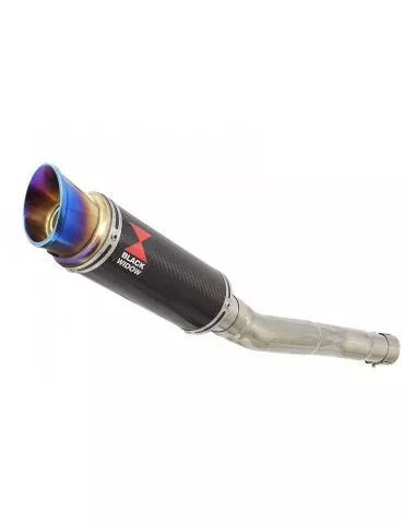 CBR250R MC41 2011-2014 Tube de raccord & Silencieux GP Rond En Carbone + Inox Anodisé Tip 230mm