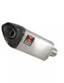 CBR250R MC41 2011-2014 Tube de raccord & Silencieux Tri Ovale Inox + Carbone Tip 250mm