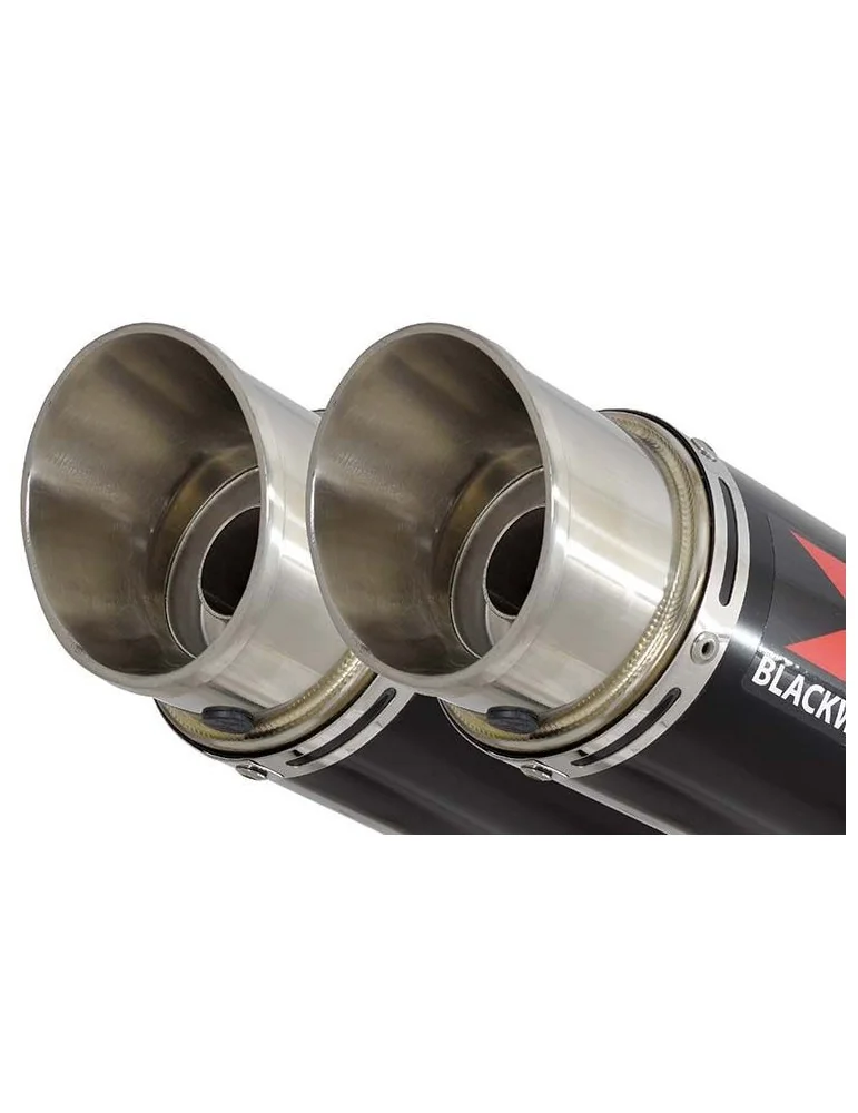 ZZR1200 ZZR 1200 4-2 Silencieux Kit & Silencieux Rond GP Style Noir En Inox 360mm