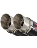 ZZR1200 ZZR 1200 4-2 Silencieux Kit & Silencieux Rond GP Style Noir En Inox 360mm