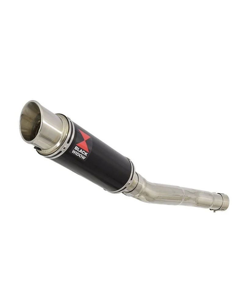 CBR250R MC41 2011-2014 Tube de raccord & Silencieux Rond GP Style Noir En Inox 230mm