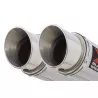 ZZR1200 ZZR 1200 4-2 Silencieux kit & Silencieux Rond GP style En Inox 350mm