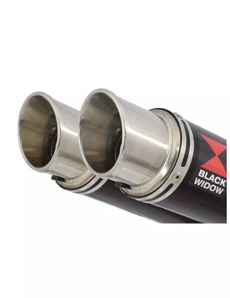 ZZR1200 ZZR 1200 4-2 Silencieux Kit / Silencieux  Rond GP Style Noir En Inox 350mm