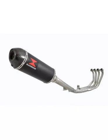 CBR600 CBR 600 91-98 FM-FW Ligne complète & Silencieux Ovale Noir En Inox + Carbone Tip 300mm