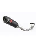 CBR600 CBR 600 91-98 FM-FW Ligne complète & Silencieux Ovale Noir En Inox + Carbone Tip 300mm