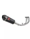 CBR600 CBR 600 FX FY 1999 2000 Ligne complète & Silencieux Ovale Noir En Inox + Carbone Tip 300mm