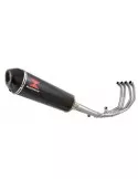 CBR600 CBR 600 F1 F2 F3 F4 F5 F6 F7 2001-2007 Ligne complète & Silencieux Ovale En Carbone + Carbone Tip 400mm