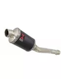 CBR250R MC41 2011-2014 Tube de raccord & Silencieux Ovale Noir En Inox 230mm