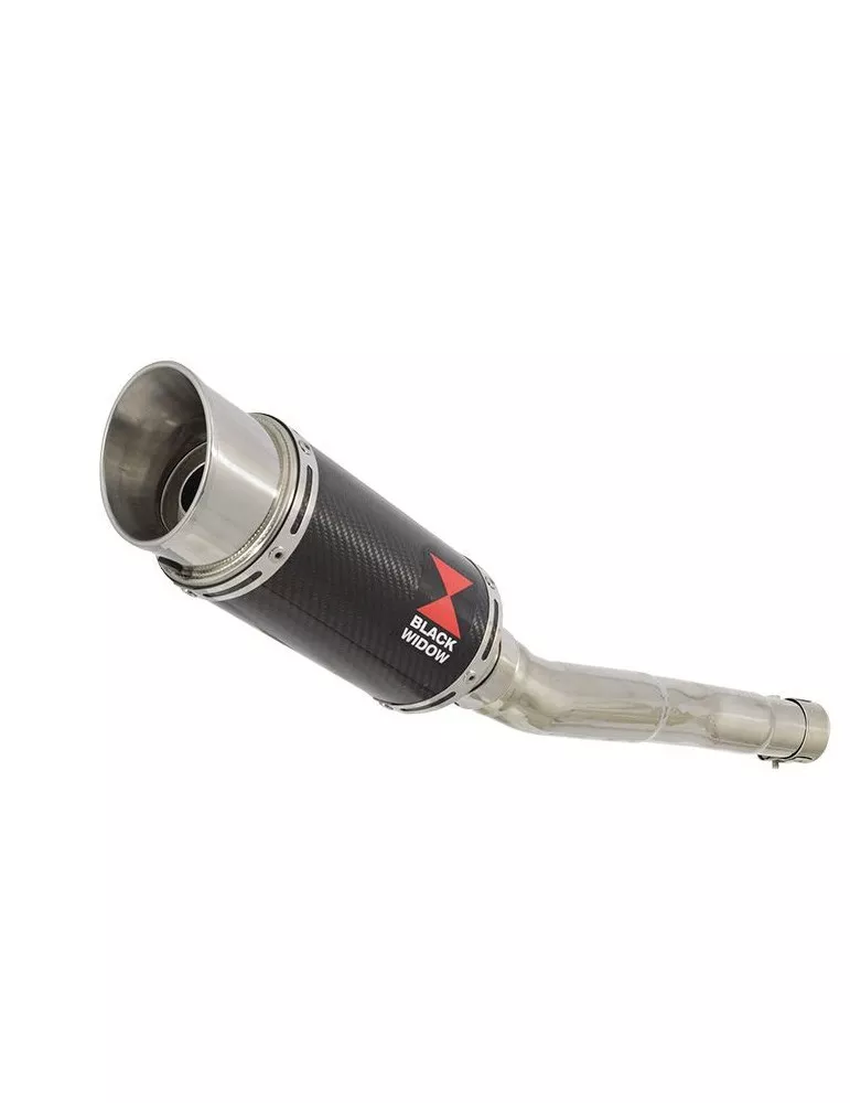 CBR250R MC41 2011-2014 Tube de raccord & Silencieux Rond En Carbone 200mm