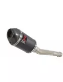CBR250R MC41 2011-2014 Tube de raccord & Silencieux Ovale Noir En Inox + Carbone Tip 200mm