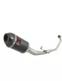 CBR 125 CBR125R 2011 - 2017 Diamètre XI Ligne complète & Silencieux Ovale Noir En Inox + En Carbone Tip 200mm