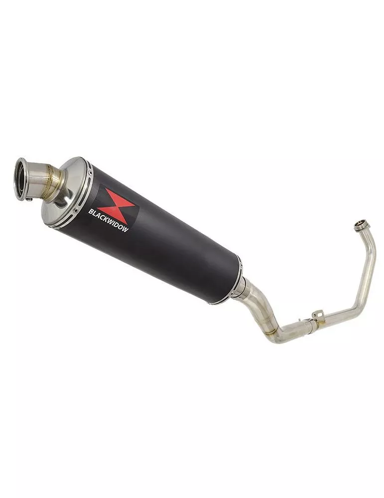 CBR250R MC41 2011-2014 Decata Ligne complète + Silencieux Rond Noir En Inox 400mm