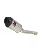 CBR250R MC41 2011-2014 Tube de raccord & Silencieux Ovale En Inox + Carbone Tip 200mm