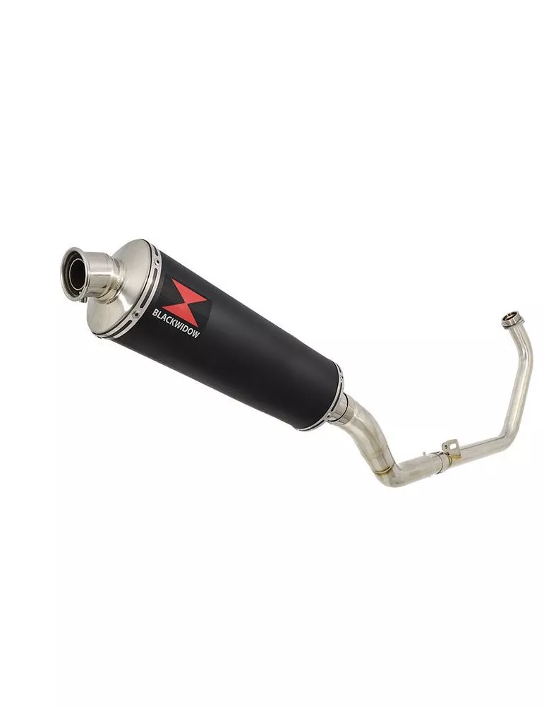 CBR250R MC41 2011-2014 Decata Ligne complète + Silencieux Ovale Noir En Inox 400mm