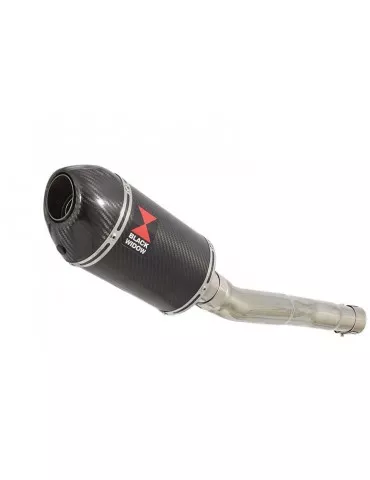 CBR250R MC41 2011-2014 Tube de raccord & Silencieux Ovale En Carbone + Carbone Tip 200mm
