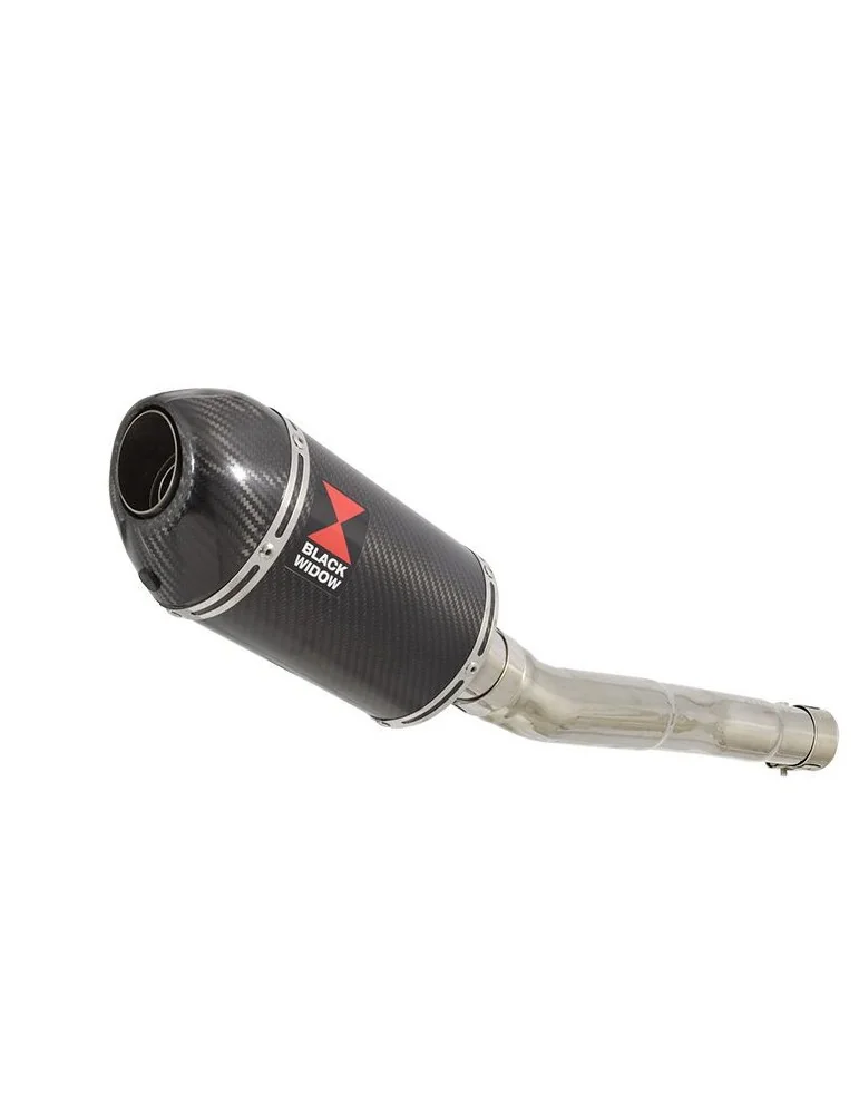 CBR250R MC41 2011-2014 Tube de raccord & Silencieux Ovale En Carbone + Carbone Tip 200mm