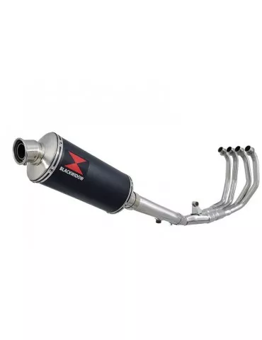 CBR600 CBR 600 F1 F2 F3 F4 F5 F6 F7 2001-2007 Ligne complète & Silencieux Ovale Noir En Inox 300mm