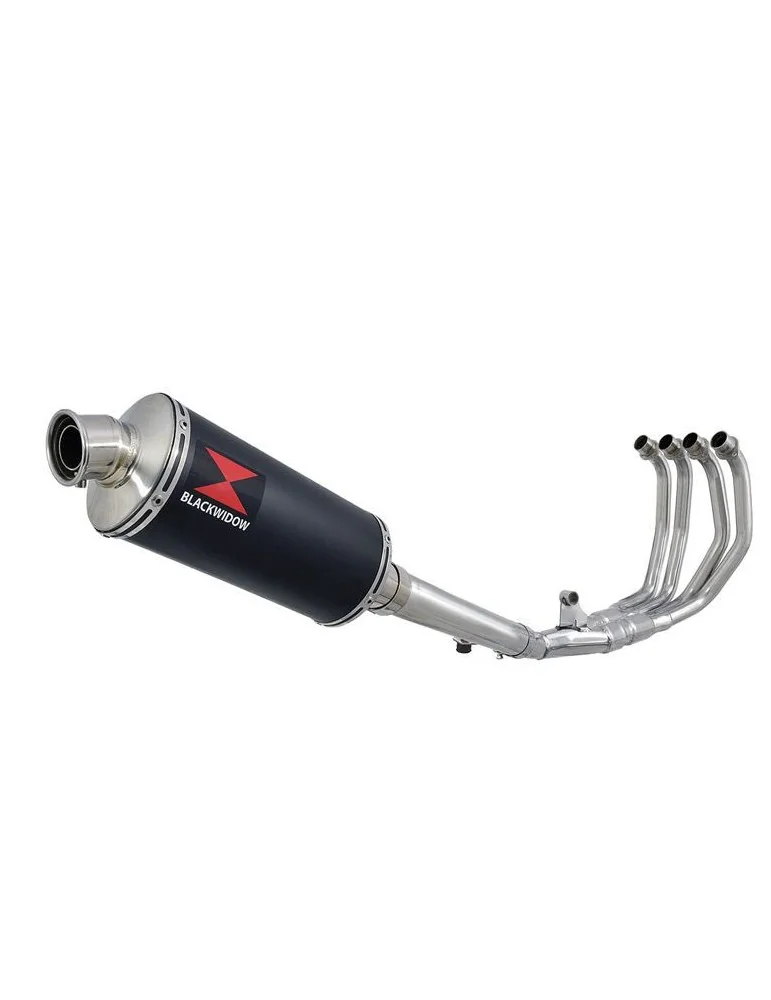 CBR600 CBR 600 F1 F2 F3 F4 F5 F6 F7 2001-2007 Ligne complète & Silencieux Ovale Noir En Inox 300mm