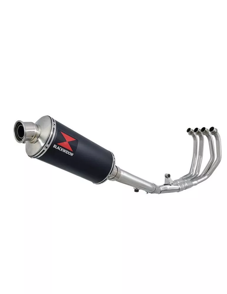CBR600 CBR 600 F1 F2 F3 F4 F5 F6 F7 2001-2007 Ligne complète & Silencieux Ovale Noir En Inox 300mm