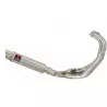 MT-09 Tracer 2013-2021  Low Level De-cat Exhaust System with 350mm Round GP Style Stainless Steel Silencer