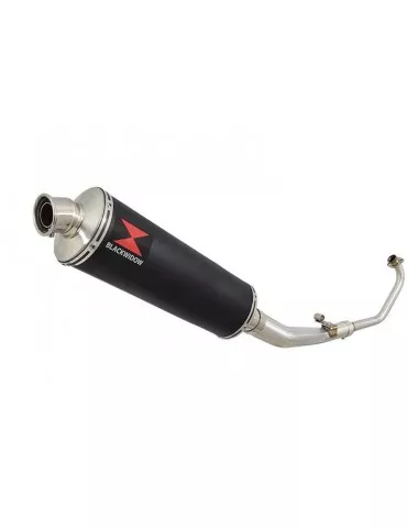 CBR 125 CBR125R 2004 - 2010 Diamètre XI Ligne complète & Silencieux Rond Noir En Inox 400mm