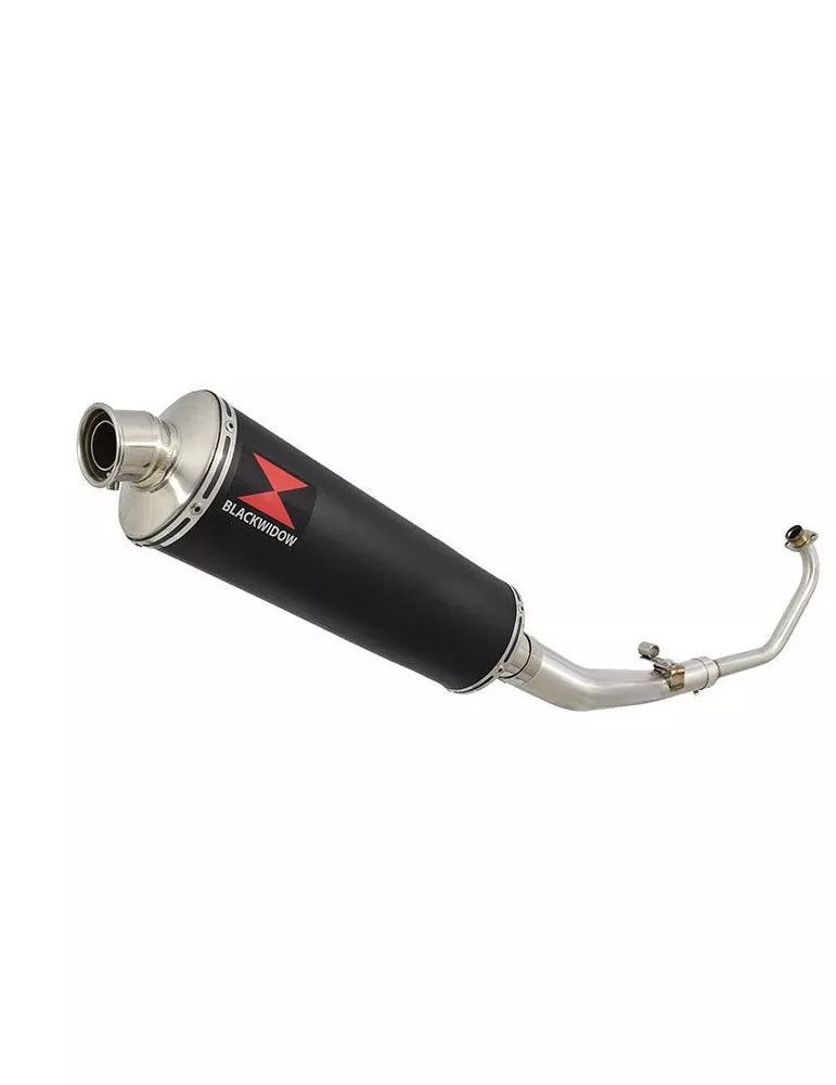 CBR 125 CBR125R 2004 - 2010 Diamètre XI Ligne complète & Silencieux Rond Noir En Inox 400mm