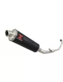 CBR 125 CBR125R 2004 - 2010 Diamètre XI Ligne complète & Silencieux Rond Noir En Inox 400mm