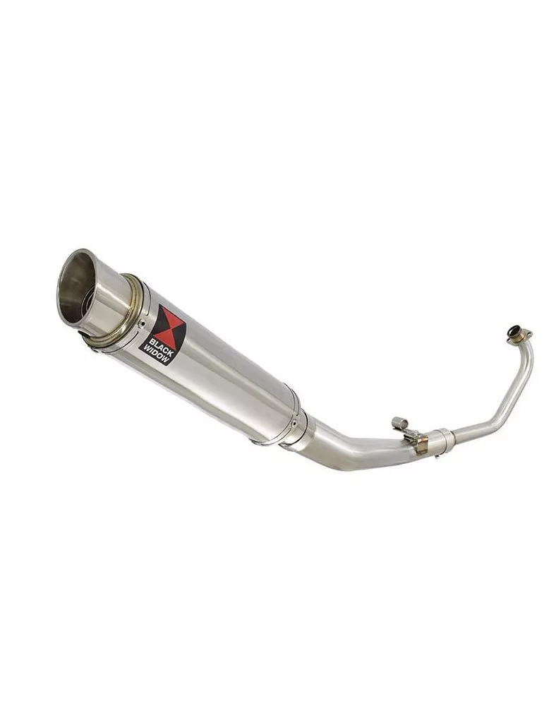 CBR 125 CBR125R 2004 - 2010 Diamètre XI Ligne complète & Silencieux Rond Noir En Inox 400mm