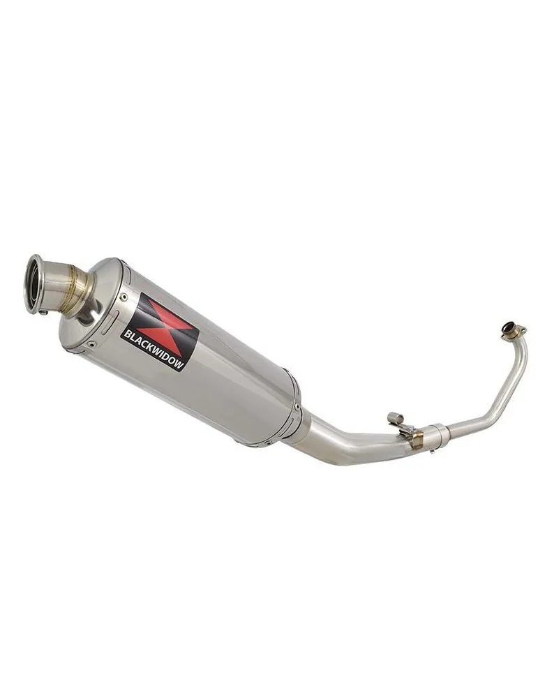 CBR 125 CBR125R 2004 - 2010 Diamètre XI Ligne complète & Silencieux Rond Noir En Inox 400mm