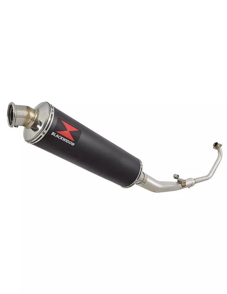 CBR 125 CBR125R 2004 - 2010 Diamètre XI Ligne complète & Silencieux Rond Noir En Inox 400mm