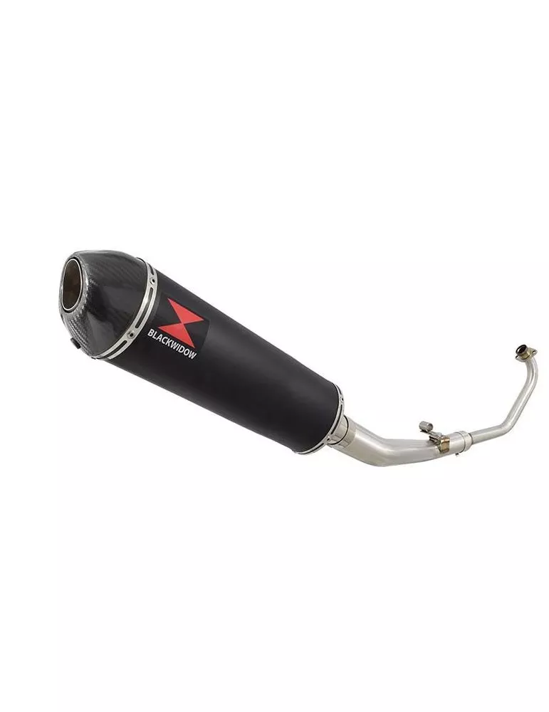 CBR 125 CBR125R 2004 - 2010 Diamètre XI Ligne complète & Silencieux Rond Noir En Inox 400mm