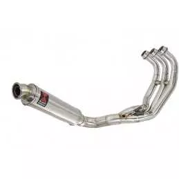 MT-09 Tracer 2013-2021  Low Level De-cat Exhaust System with 350mm Round Stainless Steel Silencer