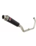 CBR250R MC41 2011-2014 Decata Ligne complète + Silencieux Rond Noir En Inox 350mm