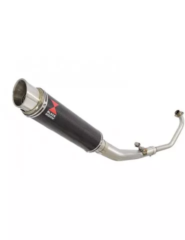 CBR 125 CBR125R 2004 - 2010 Diamètre XI Ligne complète & Silencieux Rond Noir En Inox 400mm