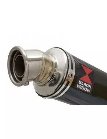 CBR 125 CBR125R 2004 - 2010 Diamètre XI Ligne complète & Silencieux Rond Noir En Inox 400mm