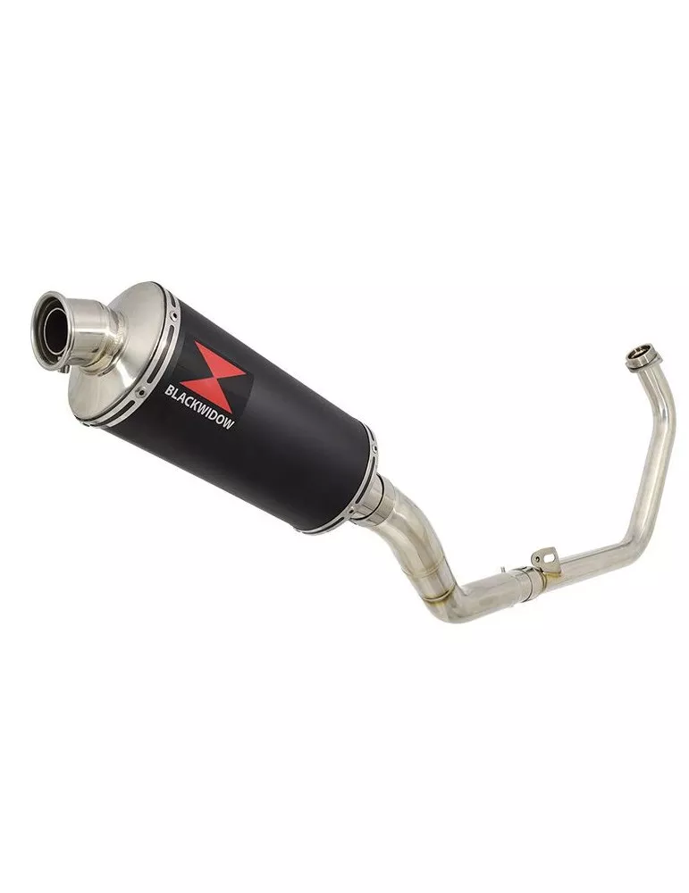 CBR250R MC41 2011-2014 Decata Ligne complète + Silencieux Ovale Noir En Inox 300mm