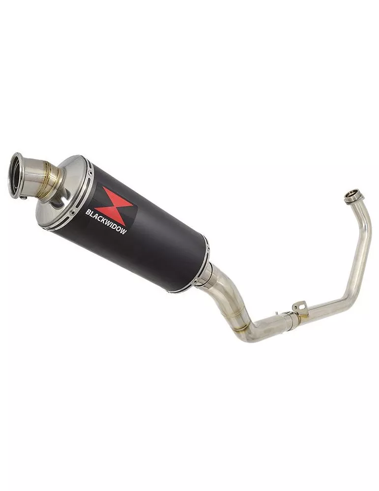 CBR250R MC41 2011-2014 Decata Ligne complète + Silencieux Rond Noir En Inox 300mm