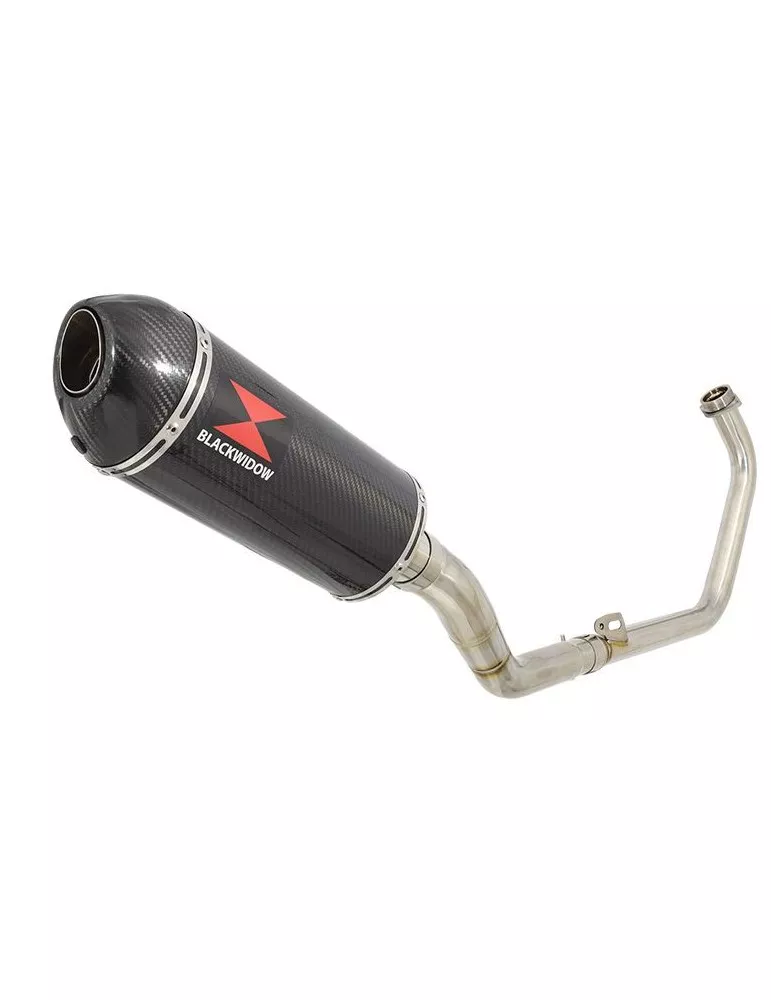CBR250R MC41 2011-2014 Decata Ligne complète + Silencieux Ovale En Carbone + Carbone Tip 300mm