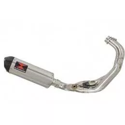 MT-09 Tracer 2013-2021 Low Level De-cat Exhaust System with 300mm Oval Stainless Steel Silencer + Carbon Tip