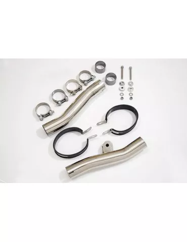 ZZR1200 ZZR 1200 4-2 Silencieux Kit / Silencieux Ovale Noir En Inox + Canule En Carbone 200mm