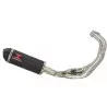 MT-09 Tracer 2013-2021  Low Level De-cat Exhaust System with 300mm Oval Carbon Fibre Silencer + Carbon Tip