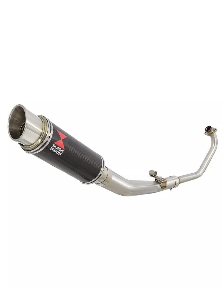 CBR 125 CBR125R 2004 - 2010 Diamètre XI Ligne complète & Silencieux Rond Noir En Inox 400mm