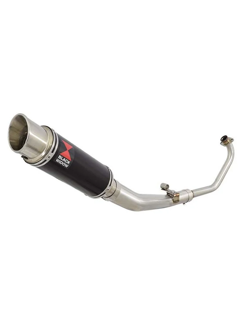 CBR 125 CBR125R 2004 - 2010 Diamètre XI Ligne complète & Silencieux Rond Noir En Inox 400mm