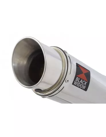 CBR 125 CBR125R 2004 - 2010 Diamètre XI Ligne complète & Silencieux Rond Noir En Inox 400mm