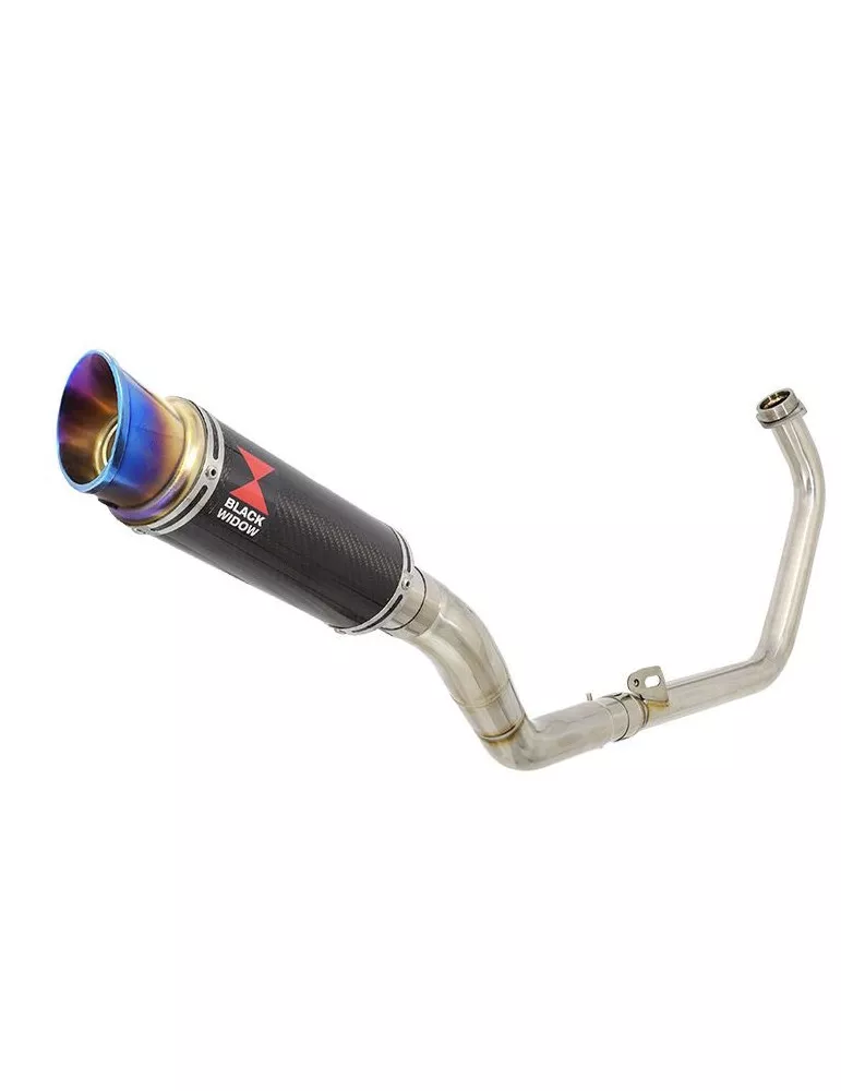 CBR250R MC41 2011-2014 Decata Ligne complète + Silencieux GP Rond En Carbone + Inox Anodisé Tip 230mm