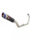 CBR250R MC41 2011-2014 Decata Ligne complète + Silencieux GP Rond En Carbone + Inox Anodisé Tip 230mm