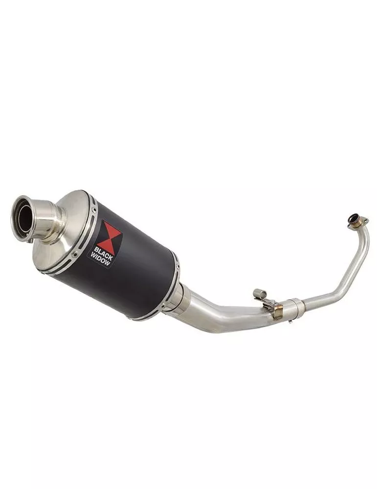 CBR 125 CBR125R 2004 - 2010 Diamètre XI Ligne complète & Silencieux Rond Noir En Inox 400mm